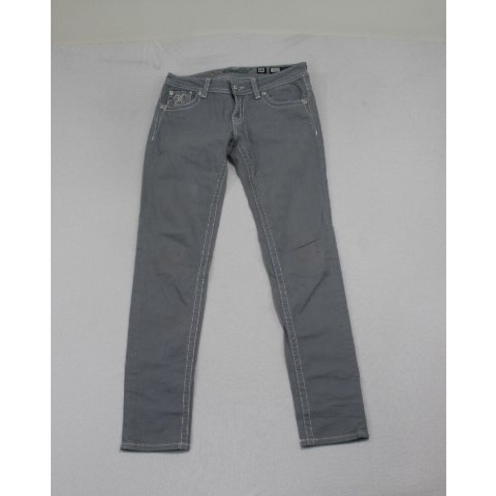 Miss Me Women Gray Jeans Bedazzled Skinny JP611052 Size 28